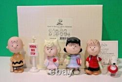 LENOX PEANUTS BACK TO SCHOOL set- Charlie Brown Lucy Linus Sally- NEW in BOX COA