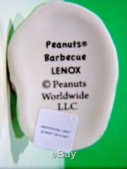 LENOX PEANUTS BARBECUE Set NEW n BOX withCOA Snoopy Linus Lucy Sally Charlie Brown