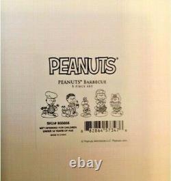 LENOX PEANUTS BARBECUE Set Snoopy Charlie Brown Lucy Linus Sally NEW in BOX wCOA