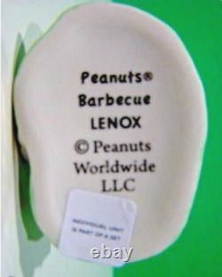 LENOX PEANUTS BARBECUE Set Snoopy Charlie Brown Lucy Linus Sally NEW in BOX wCOA