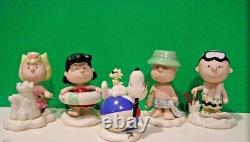 LENOX PEANUTS BEACH PARTY Charlie Brown Snoopy Lucy Linus Sally NEW in BOX withCOA