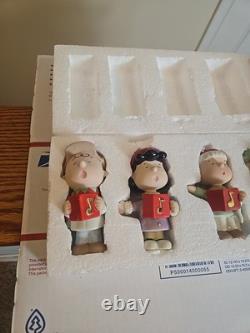 LENOX PEANUTS CHRISTMAS CAROLING Sally Snoopy Charlie Brown Lucy Linus withBox