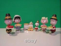 LENOX PEANUTS THANKSGIVING Charlie Brown Sally Snoopy Linus Lucy NEW in BOX wCOA