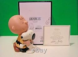 LENOX Peanuts LOTS OF HUGS SNOOPY and CHARLIE BROWN sculpture NEW n BOX With COA