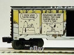 LIONEL PEANUTS SNOOPY COMIC ART WINTER BOX CAR O GAUGE train cartoon 6-84678 NEW