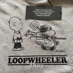 LOOPWHEELER × Peanuts Sweatshirt 20AW L Grey Used Japan Snoopy Charlie Brown