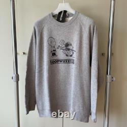 LOOPWHEELER × Peanuts Sweatshirt 20AW L Grey Used Japan Snoopy Charlie Brown