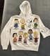 Lacoste X Peanuts Hoodie M White Snoopy Charlie Brown Lucy Unisex Rare