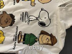 Lacoste x Peanuts Hoodie M White Snoopy Charlie Brown Lucy Unisex Rare