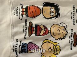 Lacoste x Peanuts Hoodie M White Snoopy Charlie Brown Lucy Unisex Rare