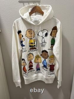 Lacoste x Peanuts Unisex Hoodie Medium White Snoopy Charlie Brown NWT Very Rare