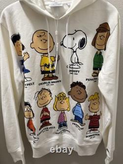 Lacoste x Peanuts Unisex Hoodie Medium White Snoopy Charlie Brown NWT Very Rare
