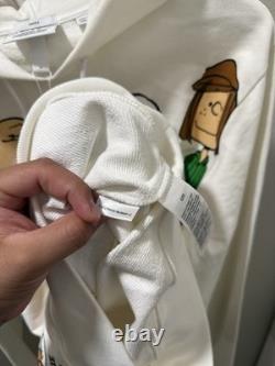 Lacoste x Peanuts Unisex Hoodie Medium White Snoopy Charlie Brown NWT Very Rare