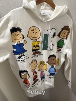 Lacoste x Peanuts Unisex Hoodie Medium White Snoopy Charlie Brown NWT Very Rare