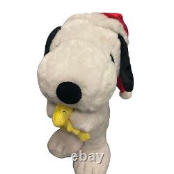 Large Snoopy + Charlie Brown Holiday Porch Greeter Plush Christmas Free Ship