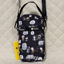 LeSportsac × PEANUTS Mini Phone Crossbody Bag Snoopy Charlie Brown New