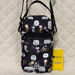 LeSportsac × PEANUTS Mini Phone Crossbody Bag Snoopy Charlie Brown New