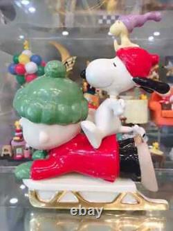 Lenox Charlie Brown Snoopy Sledding Adventure Sculpture Figurine Statue Gift