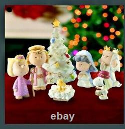 Lenox Nativity Peanuts Christmas Pageant 7pc Snoopy Charlie Brown NEW IN BOX