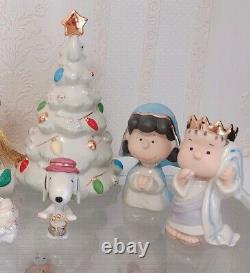 Lenox Nativity Peanuts The Christmas Pageant Figurines Snoopy Charlie Brown NEW