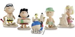 Lenox Peanuts Beach Party 5 PC Set Charlie Brown Snoopy Lucy 854616 New In Box