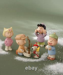 Lenox Peanuts Charlie Brown Christmas 5pc Figurine Set Snoopy Holiday Decor