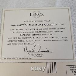 Lenox Peanuts Charlie Brown Snoopys Christmas Celebration Music Box IOB 2006