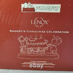 Lenox Peanuts Charlie Brown Snoopys Christmas Celebration Music Box IOB 2006