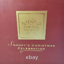 Lenox Peanuts Charlie Brown Snoopys Christmas Celebration Music Box IOB 2006