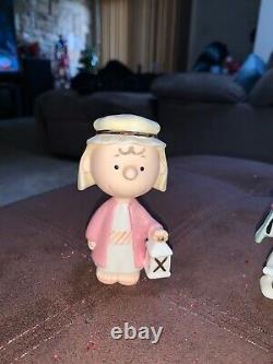 Lenox Peanuts Christmas Pageant Nativity 7 Piece Set Charlie Brown Snoopy