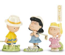 Lenox Peanuts Golf Team Figurine SET/5 Charlie Brown Snoopy Lucy Linus Sally New