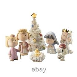 Lenox Peanuts Nativity Christmas Pageant Set 7 pc Snoopy Charlie Brown Linus NIB