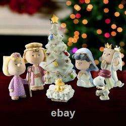 Lenox Peanuts Nativity Christmas Pageant Set 7 pc Snoopy Charlie Brown Linus NIB