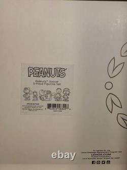 Lenox Peanuts Soccer Game Figurines 5 PC. Charlie Brown Snoopy & Pals 857523 New