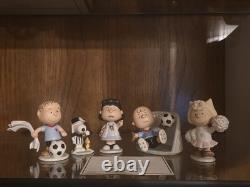 Lenox Peanuts Soccer Game Figurines 5 PC. Charlie Brown Snoopy & Pals 857523 New