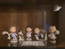 Lenox Peanuts Soccer Game Figurines 5 PC. Charlie Brown Snoopy & Pals 857523 New