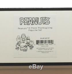Lenox Peanuts Thanksgiving 6 Pc Figurine Set Pilgrim Charlie Brown Lucy Snoopy
