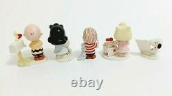 Lenox Peanuts Valentine's Day Figurines Party Charlie Brown Snoopy Lucy 5 PC Set