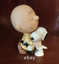 Lenox Porcelain Figurine Charlie Brown & Snoopy Lots Of Hugs Figurine- Iob