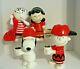 Lot 4 Vintage Peanuts Candle Holders Snoopy Charlie Brown Lucy Linus Hallmark