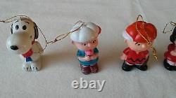 Lot Of 5 Snoopy Lucy Charlie Brown & More Ornaments United Feature Syndicates