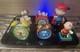Lot Of 6 Vintage Peanuts Snoopy Charlie Brown Flying Ace Alarm Clock Figure Lot