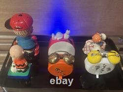 Lot Of 6 Vintage Peanuts Snoopy Charlie Brown Flying Ace Alarm Clock Figure Lot