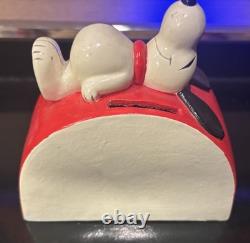Lot Of 6 Vintage Peanuts Snoopy Charlie Brown Flying Ace Alarm Clock Figure Lot