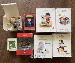 Lot Of 8 Peanuts Snoopy Charlie Brown Hallmark Ornaments