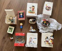 Lot Of 8 Peanuts Snoopy Charlie Brown Hallmark Ornaments