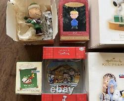 Lot Of 8 Peanuts Snoopy Charlie Brown Hallmark Ornaments