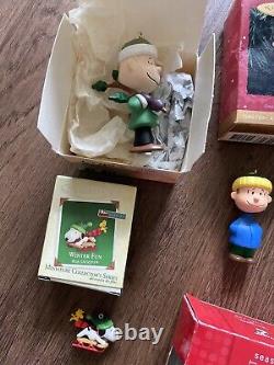 Lot Of 8 Peanuts Snoopy Charlie Brown Hallmark Ornaments