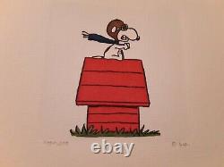 Lot of 2 United Feature Syndicate Charlie Brown, Snoopy Etchings, Signed
