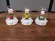 Lot Of 3 Hallmark Peanuts Happy Tappers Working Snoopy Linus Charlie Brown 2015